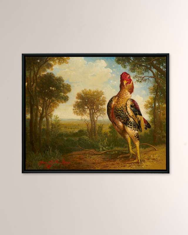 "Lone Rooster" Limited Edition Giclee Canvas Wall Art